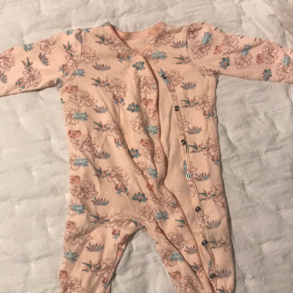 Flowers footie pajamas